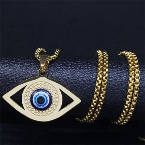 Collier Contre le Mauvais Oeil Bleu Grec Turc Matiasma Mataki Pendentif