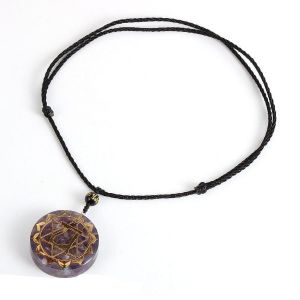 Pendentif Pierre Orgonite & Collier Homme femme Protection Méditation