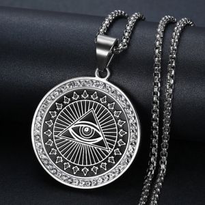 Collier Pendentif Oeil de la Providence Pyramide Illuminati