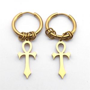 Boucles d'Oreilles Pendantes Egyptiennes Croix d'Ankh pour Homme ou Femme