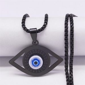 Collier Contre le Mauvais Oeil Bleu Grec Turc Matiasma Mataki Pendentif