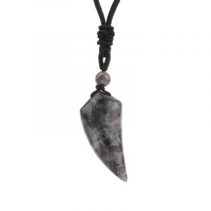 Collier avec Pendentif en Pierre Naturelle Fausse Dent de Requin