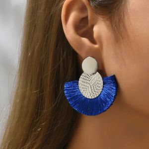 Boucles d'Oreilles Pendantes de Style Boh&ecirc;me en Eventail