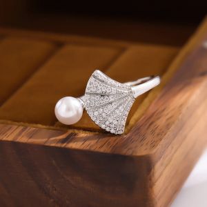 Bague Coquille Saint-Jacques et Perle Coquillage