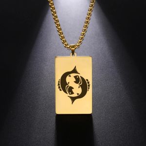 Collier avec Pendentif El&eacute;gant Signe du Zodiaque Astrologique