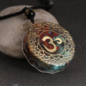 Pendentif Pierre Orgonite & Collier Homme femme Protection Méditation