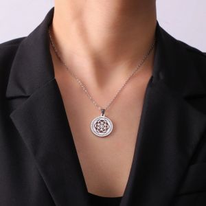 Collier Graine de Vie Pendentif Femme Fleur de Vie