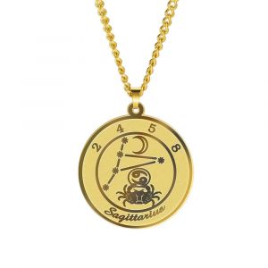 Collier avec Pendentif Signe du Zodiaque Astrologique Homme ou Femme
