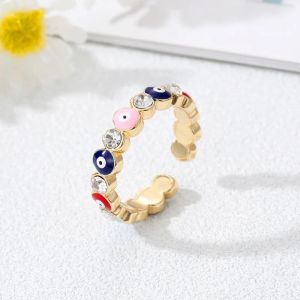 Bague Mauvais Oeil Bleu Turc Style Boh&ecirc;me