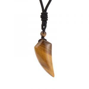 Collier avec Pendentif en Pierre Naturelle Fausse Dent de Requin