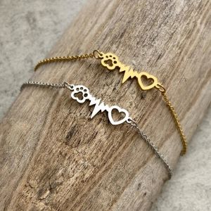 Bracelet Coeur Patte