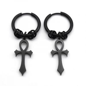 Boucles d'Oreilles Pendantes Egyptiennes Croix d'Ankh pour Homme ou Femme