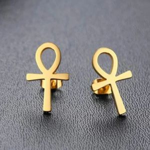 Boucles d'Oreilles Egypte Croix d'Ankh Homme Femme