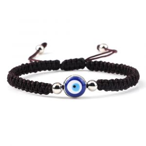 Bracelet Tresse Contre Mauvais Oeil Bleu