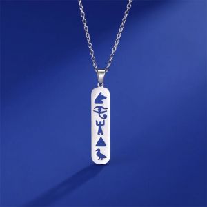 Collier Pendentif Cartouche Hi&eacute;roglyphes Egypte