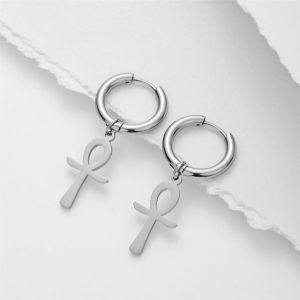 Boucles d'Oreilles Egyptiennes Croix D'Ankh Femme