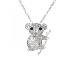 Collier Pendentif Koala Pierres