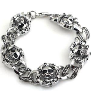 Bracelet en Acier T&ecirc;te de Mort