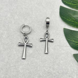 Boucles d'Oreilles Pendantes Croix d'Ankh Egyptienne