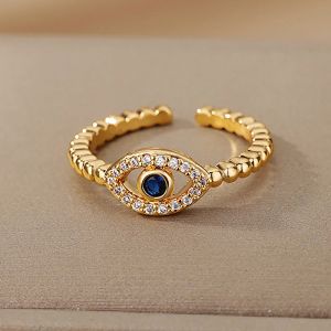 Bague Zircon Contre le Mauvais Oeil Nazar Boncuk