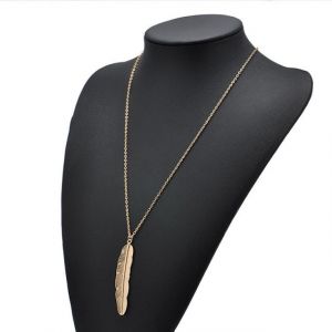 Collier Pendentif Plume Femme