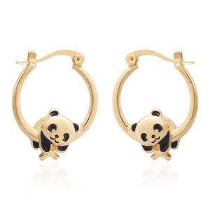 Boucles D'Oreilles Panda Or