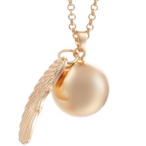 Collier Femme Enceinte Bola de Grossesse avec Pendentif Color&eacute;