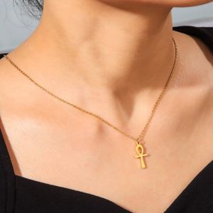 Collier Pendentif Egyptien Croix d'Ankh Femme