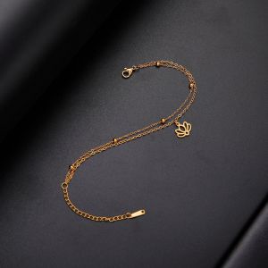 Bracelet Fleur de Lotus Femme Or ou Argent