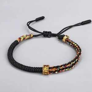 Bracelet Porte Bonheur Tressé Bouddhiste Tibétain