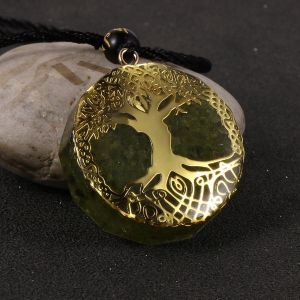 Pendentif Pierre Orgonite & Collier Homme femme Protection Méditation