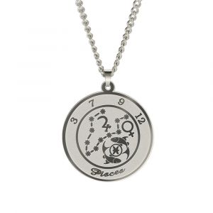 Collier avec Pendentif Signe du Zodiaque Astrologique Homme ou Femme