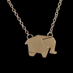 Collier Elephant Origami