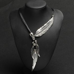 Collier Plume Femme