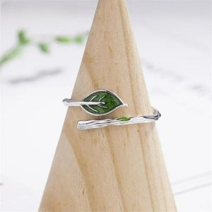 Bague R&eacute;tro avec Feuille d'Automne