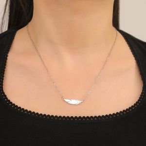 Collier Pendentif Fine Plume