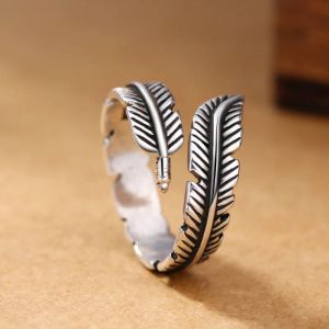Bague Plume Argent&eacute;e pour Femme