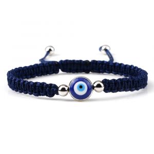 Bracelet Tresse Contre Mauvais Oeil Bleu