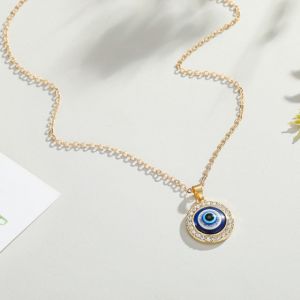 Collier Pendentif Contre le Mauvais Oeil Bleu Grec Turc Matiasma Mataki