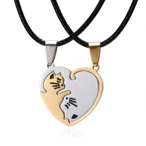 Pendentif Chat pour Couple