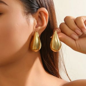 Boucles d'Oreilles Clou Grande Goutte d'Eau