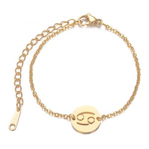 Bracelet avec Pendentif du Signe du Zodiaque Astrologique
