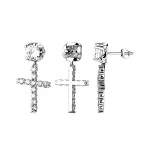 Boucles D'Oreilles Croix Discr&egrave;te Homme Femme