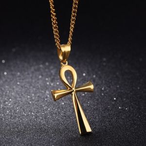 Collier Pendentif Egyptien Croix d'Ankh Homme Femme