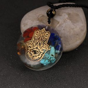 Pendentif Pierre Orgonite & Collier Homme femme Protection Méditation