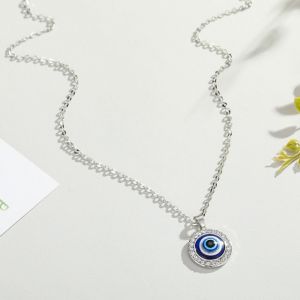 Collier Pendentif Contre le Mauvais Oeil Bleu Grec Turc Matiasma Mataki