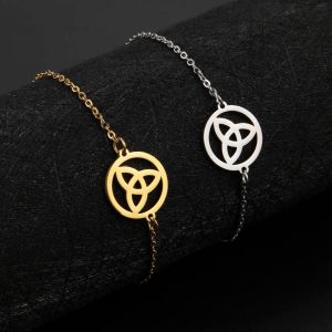 Bracelet Triquetra Noeud de la Trinit&eacute; Celtique