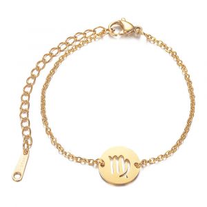 Bracelet avec Pendentif du Signe du Zodiaque Astrologique
