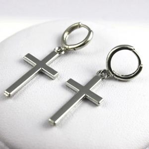 Boucles D'Oreilles Croix Pendantes