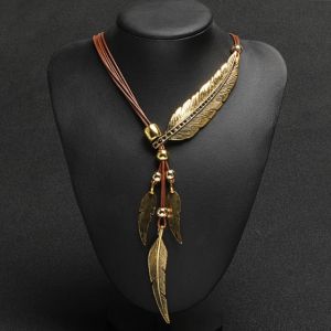 Collier Plume Femme